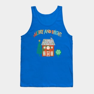 Merry and Bright Christmas Home Tank Top